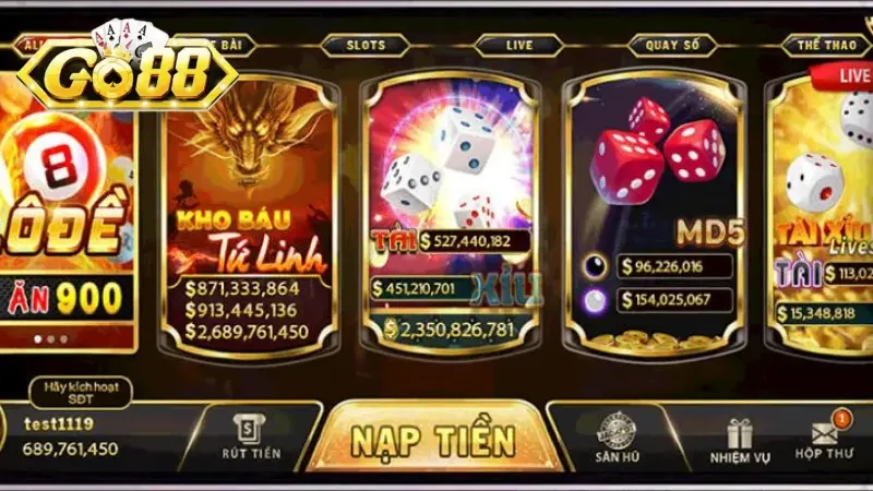 Giới thiệu Go88 - Một số sảnh game hot hit